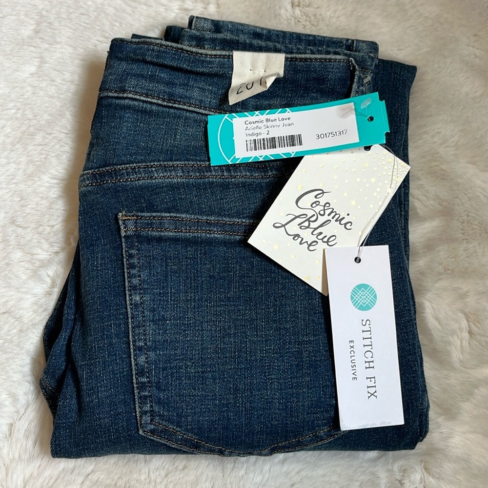 StitchFix cosmic blue love Arielle skinny Jean indigo size 2